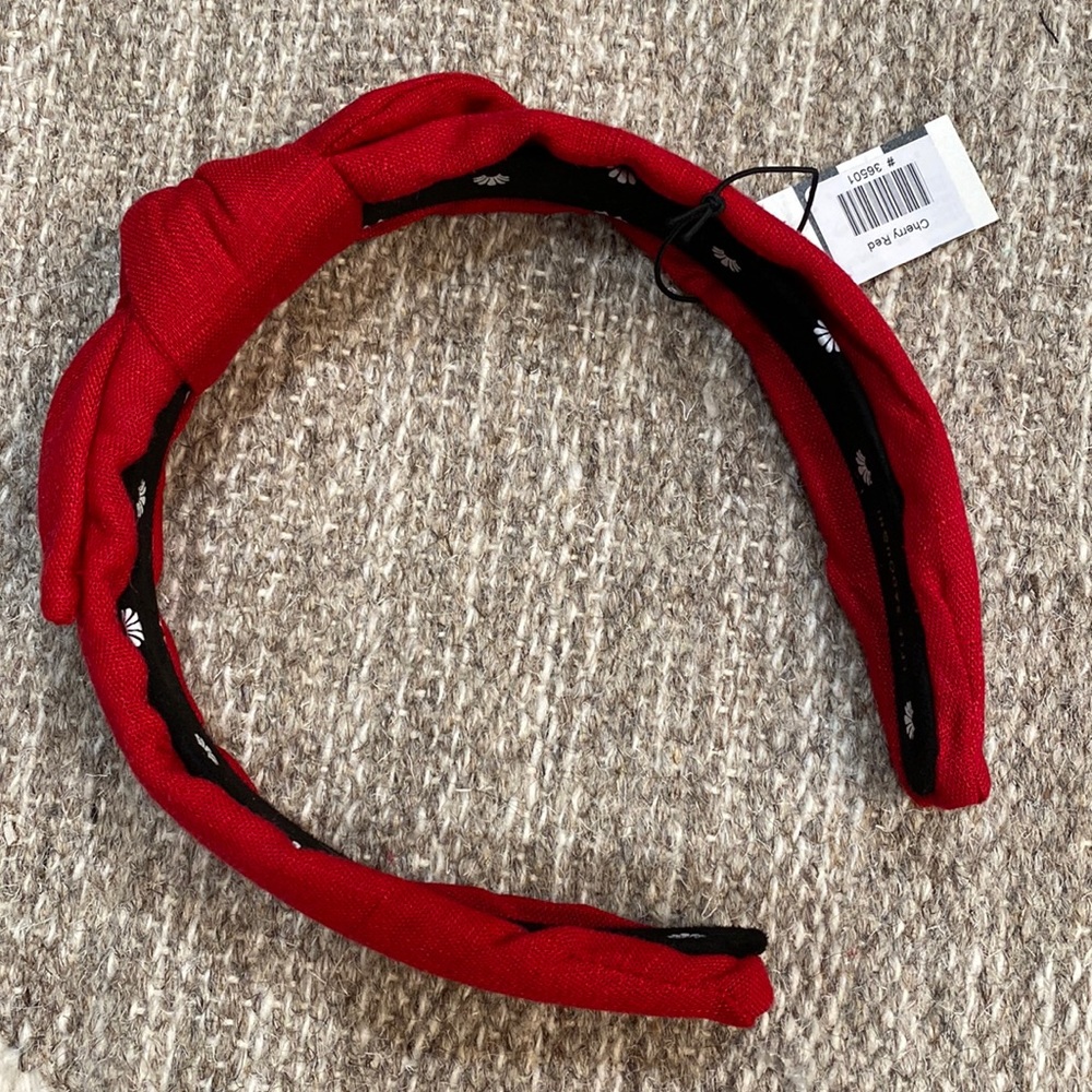 Lele Sadoughi Slim Headband Slim Cherry Red NWT